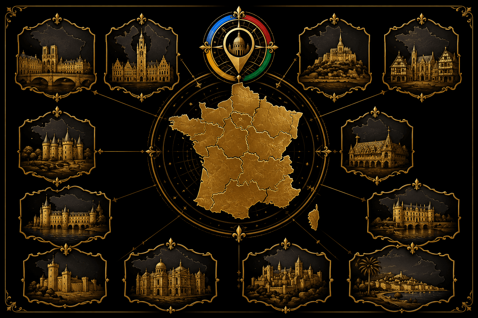 Les 12 régions de France à la Renaissance