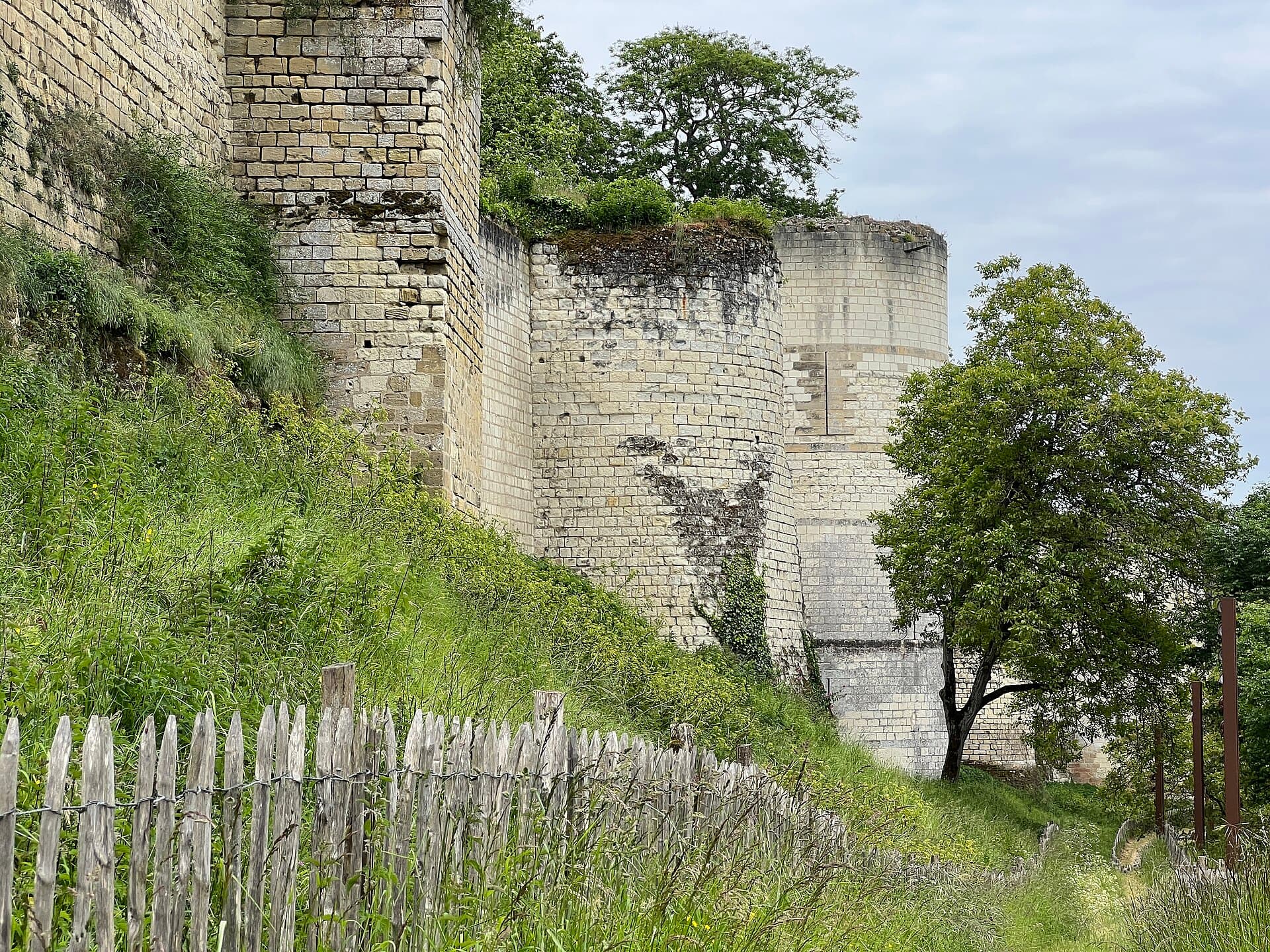 Château de Chinon – logis royal — château à Chinon, Indre-et-Loire, vue de nuit, classé mh