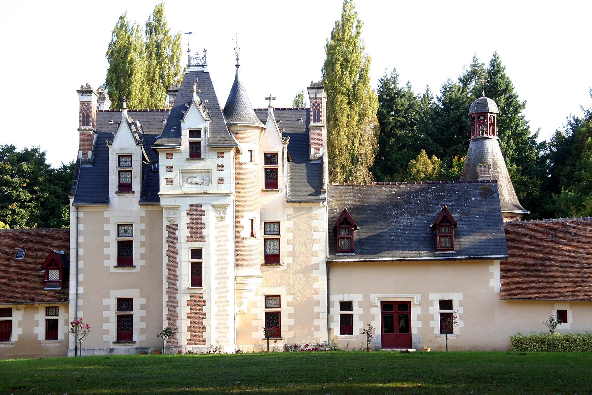 Château de Troussay — château à Cheverny, Loir-et-Cher, vue de nuit, inscrit mh