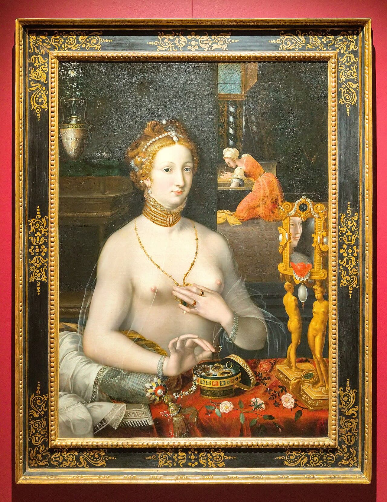 Dame à sa toilette