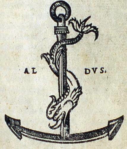 Marque de l’imprimeur Alde Manuce (dauphin et ancre)