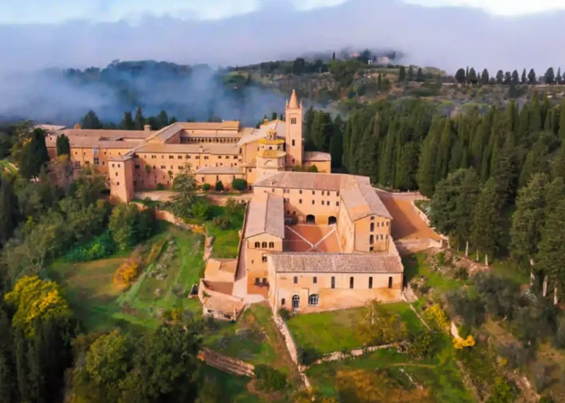 L'abbaye de Monte Oliveto Maggiore, en Toscane