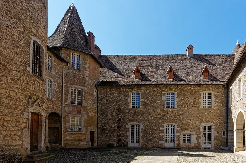 Château de Virieu — château à Virieu, Isère, vue de nuit, inscrit mh