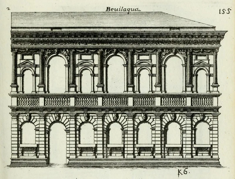 Façade de Le Palazzo Bevilacqua à Vérone (Michele Sanmicheli)