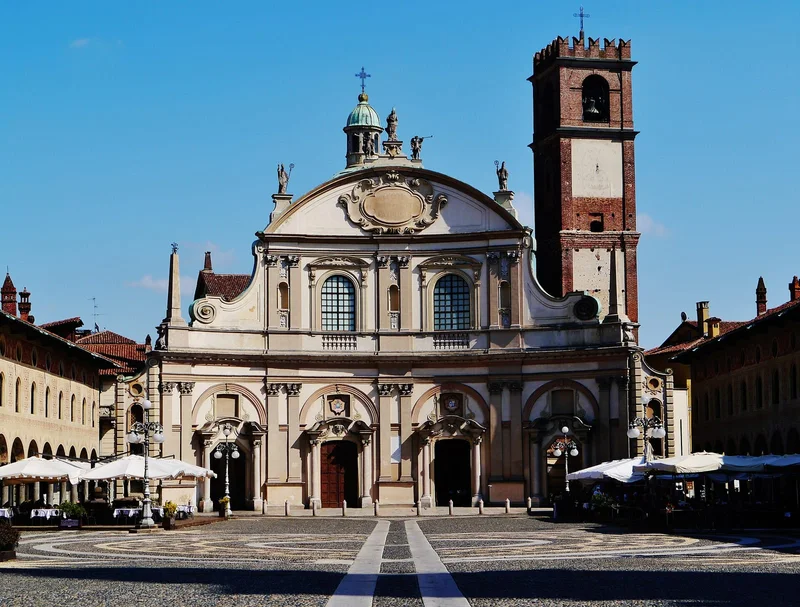 Façade de La Piazza Ducale de Vigevano