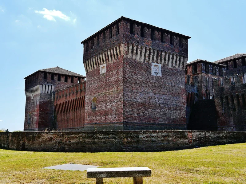 Façade de La Rocca Sforzesca de Soncino