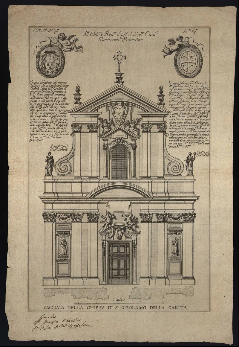 Façade de L'église San Girolamo della Carità