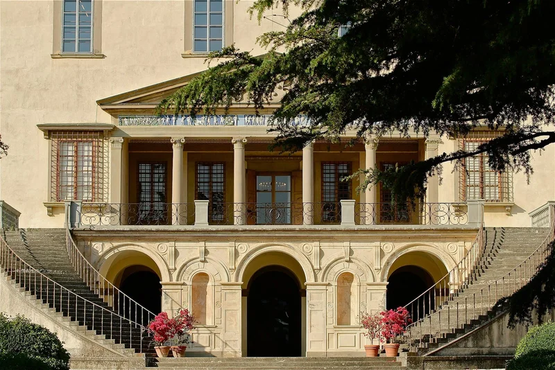 Façade de La Villa Médicis de Poggio a Caiano