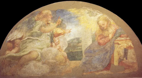 Annonciation (fragment de fresque détachée)