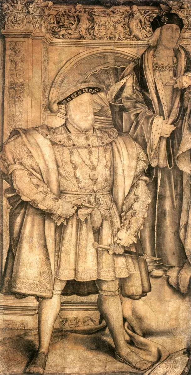 Carton pour la fresque de Whitehall (Henri VIII et Henri VII)