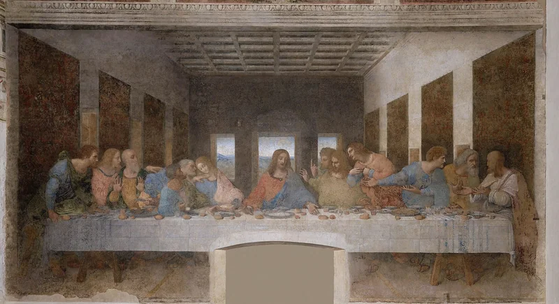Vue de La Cène de Léonard de Vinci à Milan