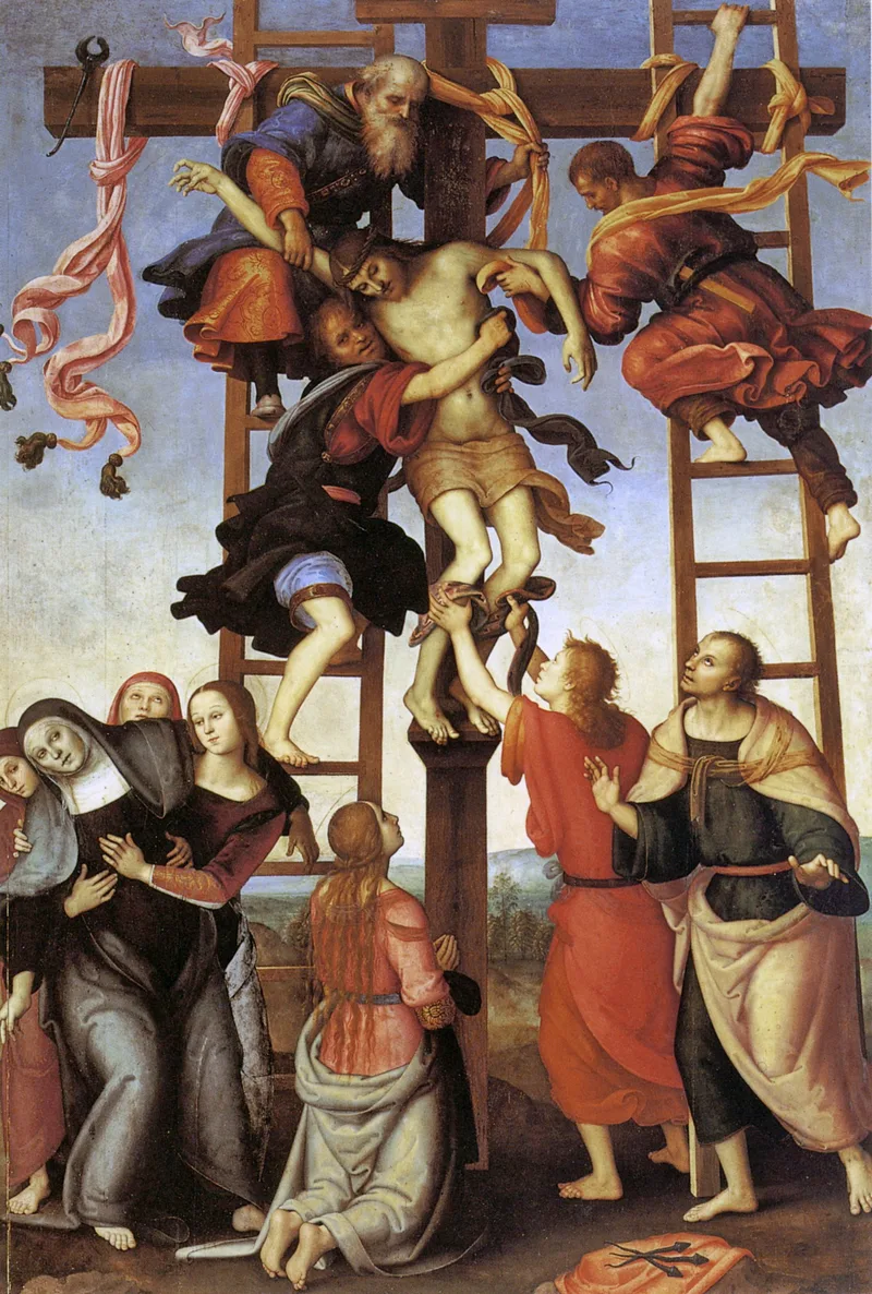 Déposition de croix (polyptyque de la Santissima Annunziata)