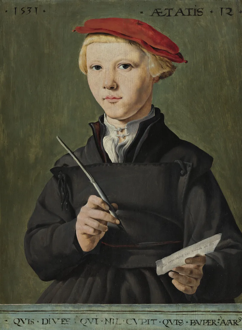 Portrait d'un jeune écolier