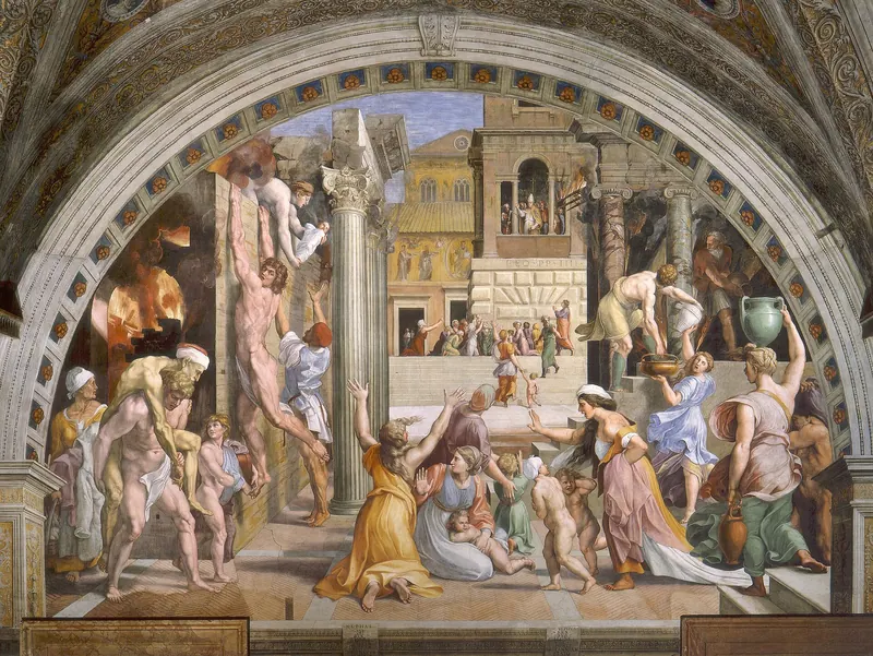 L'Incendie du Borgo (L'Incendio di Borgo), Raffaello Sanzio et son atelier (Giulio Romano)