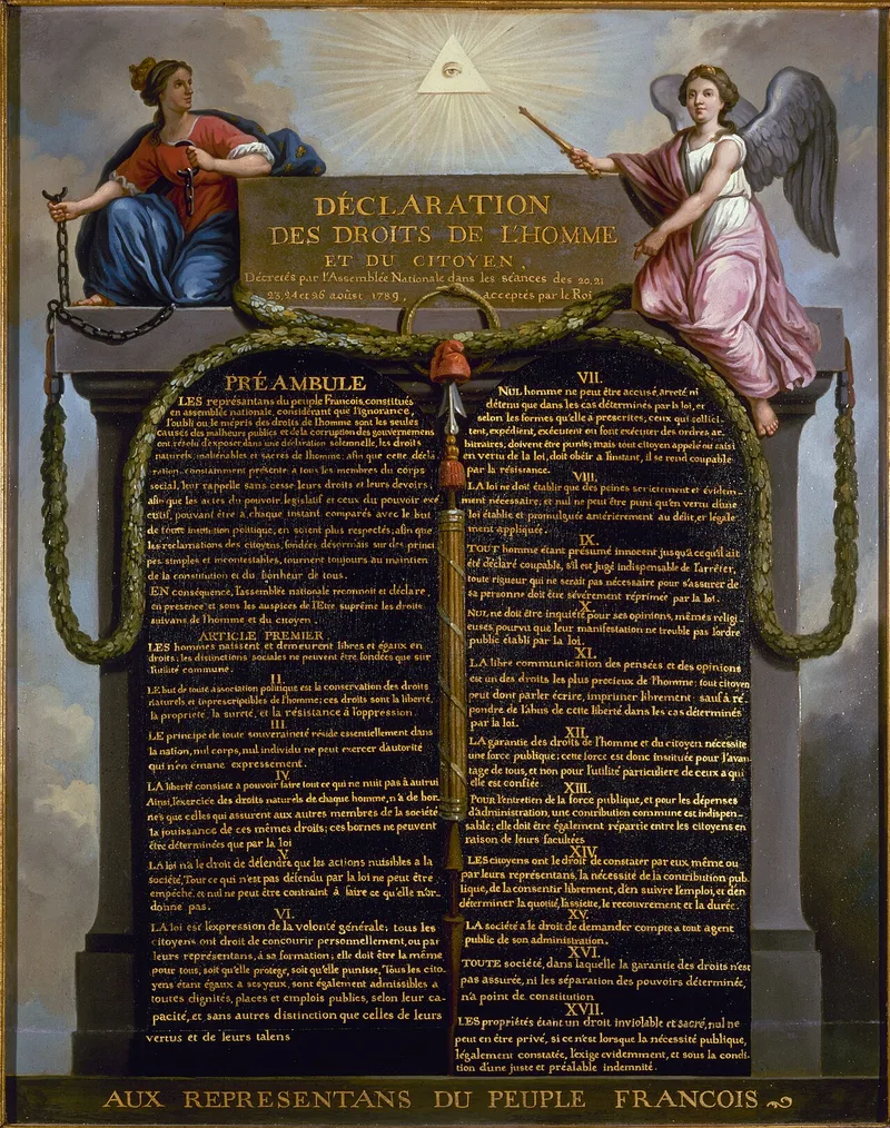 La Déclaration des droits de l'homme et du citoyen