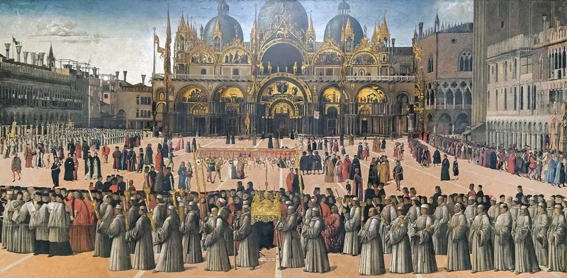 La Procession sur la place Saint-Marc (Processione in Piazza San Marco), Gentile Bellini