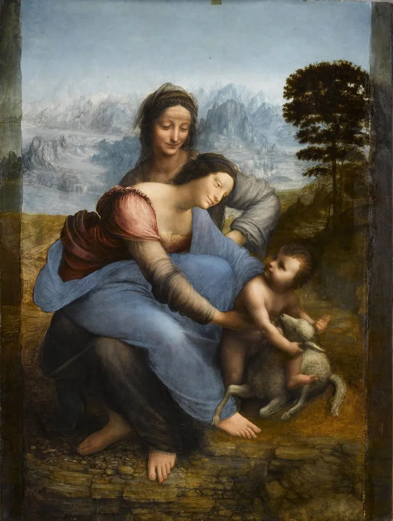 La Vierge, l'Enfant Jésus et sainte Anne (Sant'Anna, la Vergine e il Bambino), Leonardo da Vinci