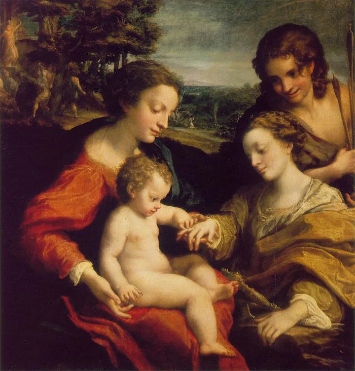 Mariage mystique de sainte Catherine avec saint Sébastien (INV 41)