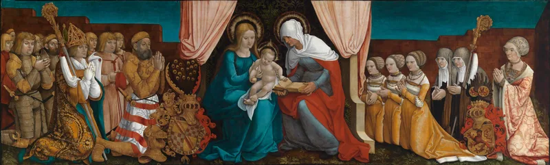 Le margrave Christophe Iᵉʳ de Bade et sa famille en adoration devant sainte Anne trinitaire (« Panneau des margraves »)