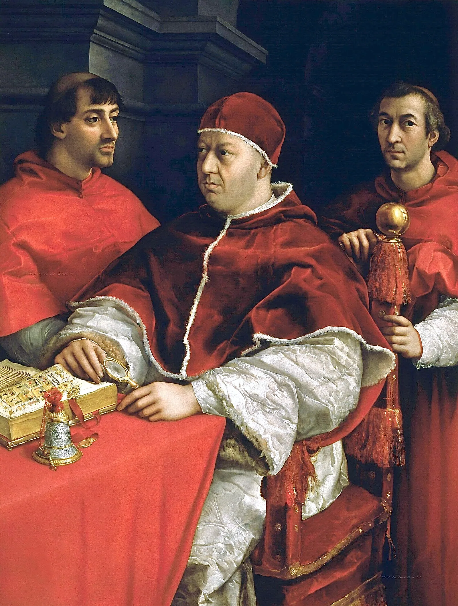 Ritratto di Leone X con i cardinali Giulio de' Medici e Luigi de' Rossi