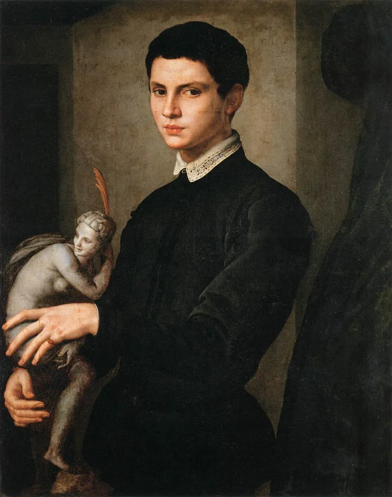 Portrait d'homme tenant une statuette (« Le Sculpteur »)