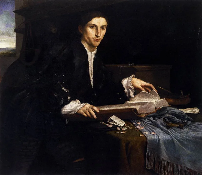Portrait d'un jeune homme au livre