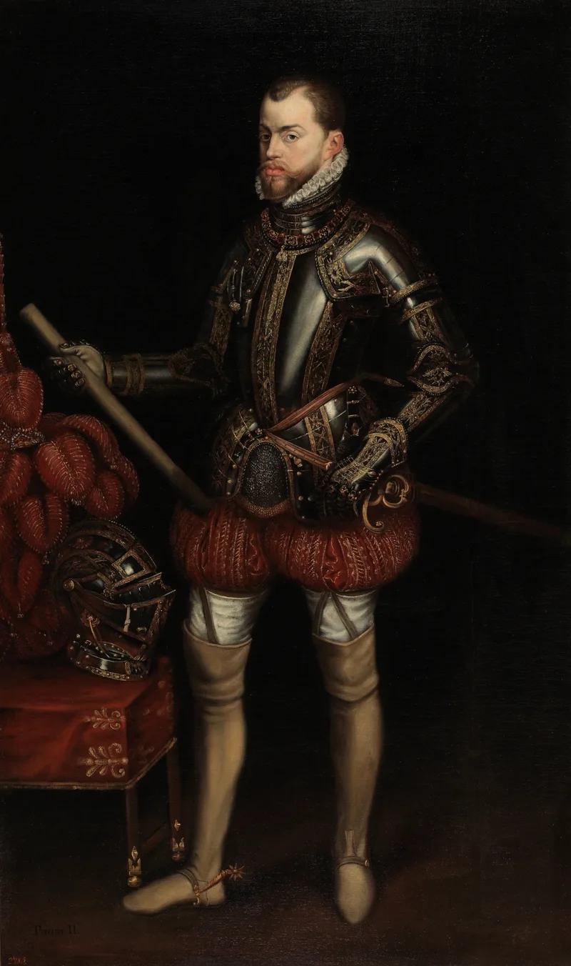 Portrait de Philippe II d'Espagne en armure