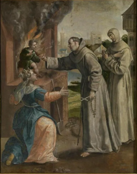 Saint Didace sauve un enfant du four