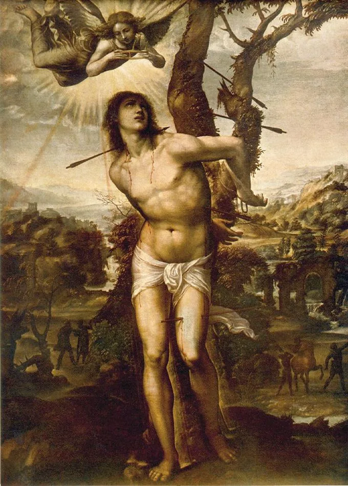 Saint Sébastien (Gonfalon, recto/verso)