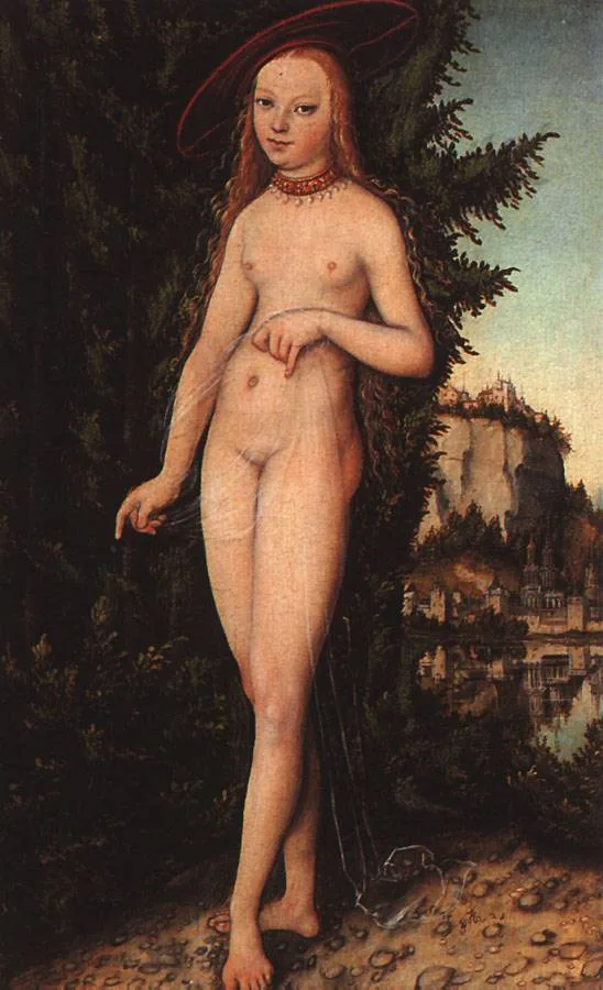 Vénus debout dans un paysage