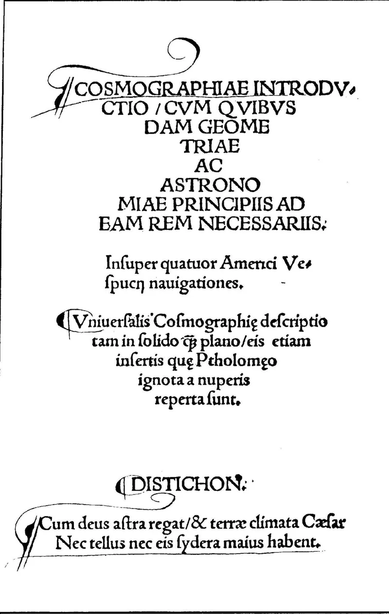 Cosmographiae Introductio (Introduction à la Cosmographie)