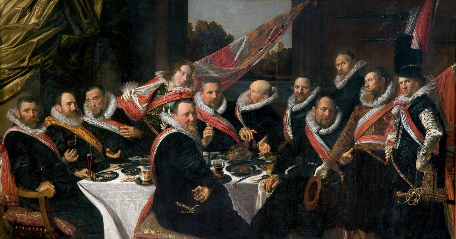 Banket van de officieren van de Sint-Jorisschutterij van Frans Hals