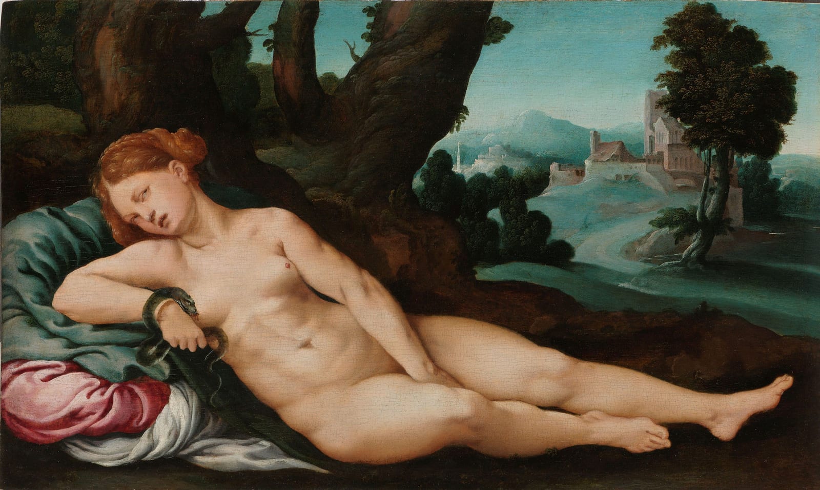 De stervende Cleopatra (toegeschreven aan Jan van Scorel)