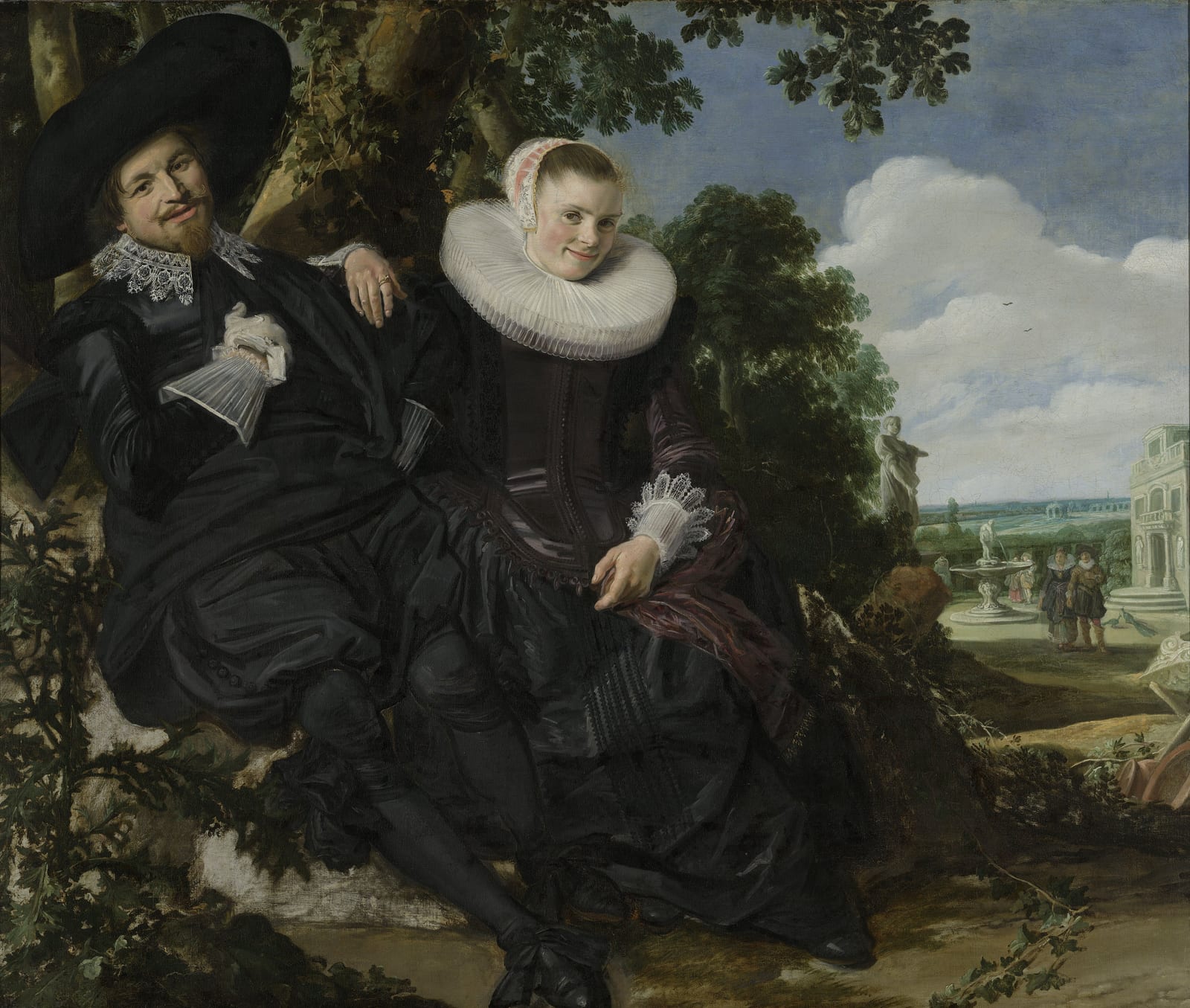 Huwelijksportret van Isaac Massa en Beatrix van der Laen — Frans Hals (ca. 1622)