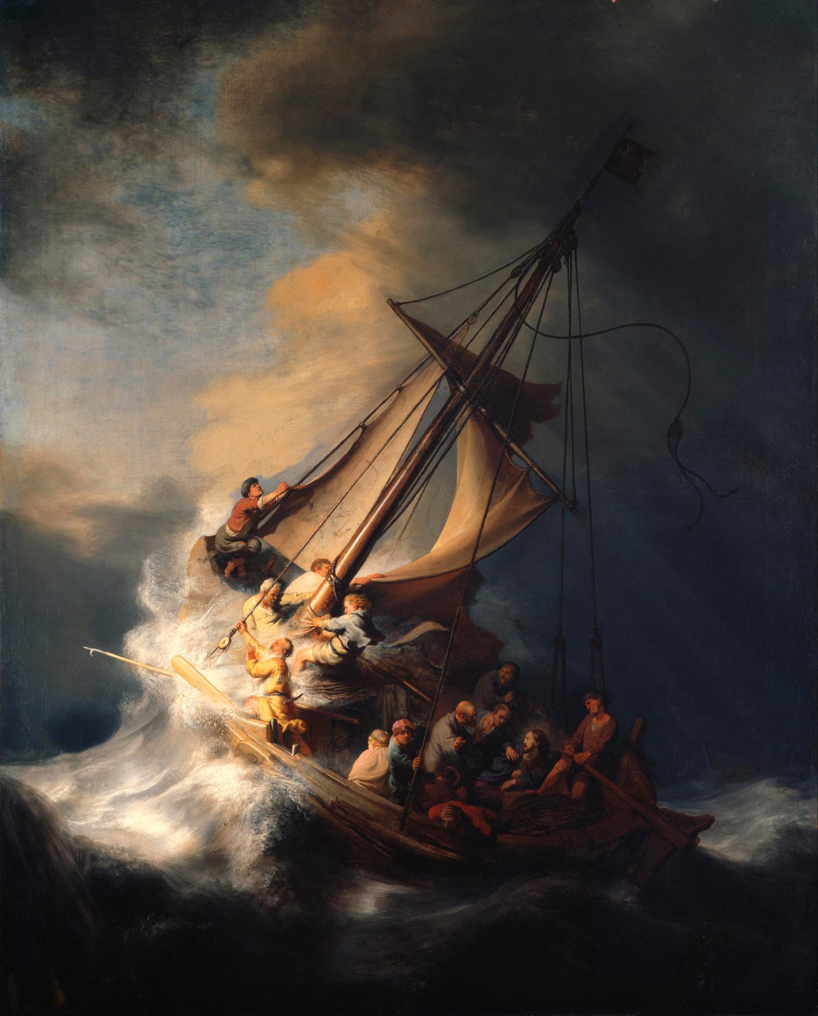 Le Christ dans la tempête sur la mer de Galilée — Rembrandt (1633)