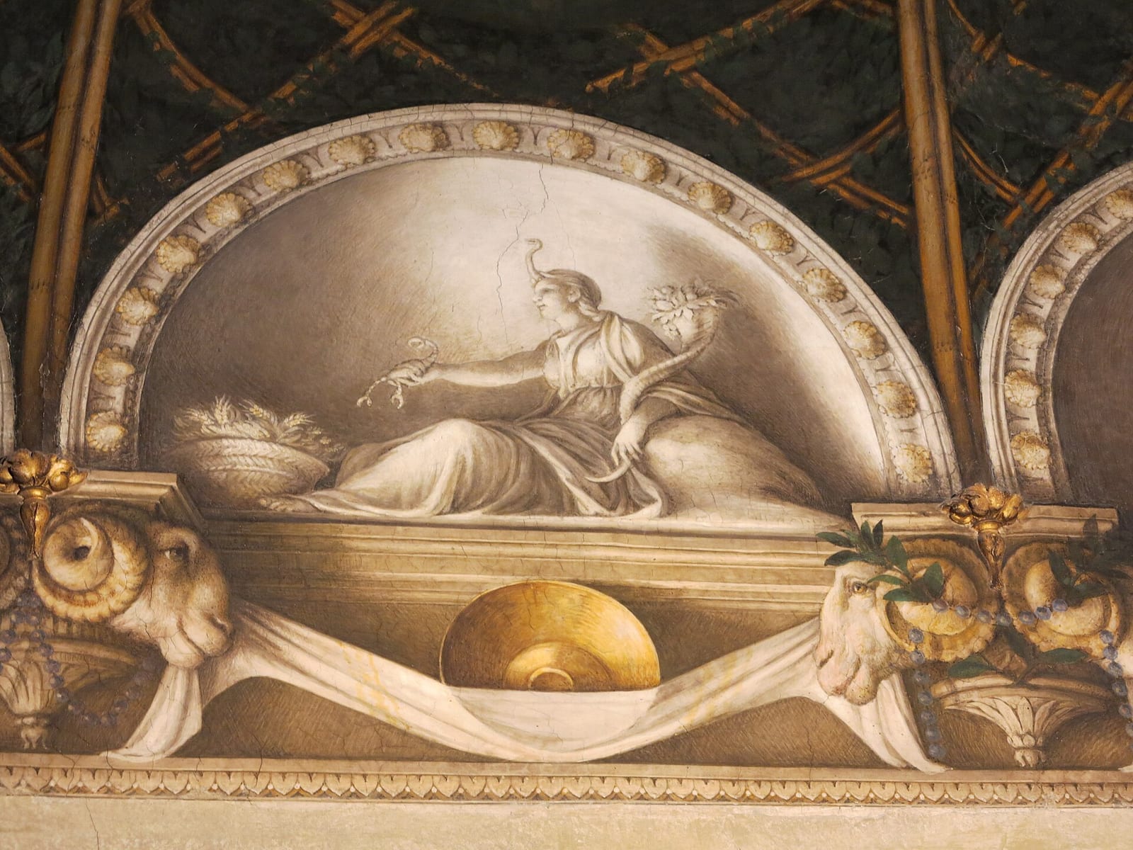 Intérieur de Le Corrège à Parme (Camera di San Paolo et coupole du Duomo)