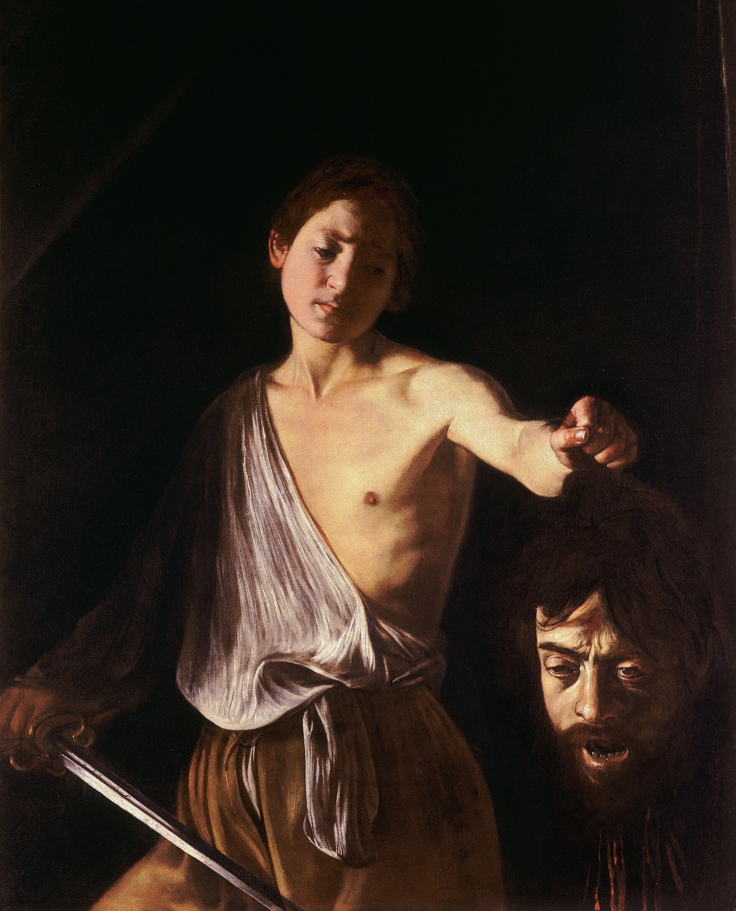 David tenant la tête de Goliath, Caravage, galerie Borghèse