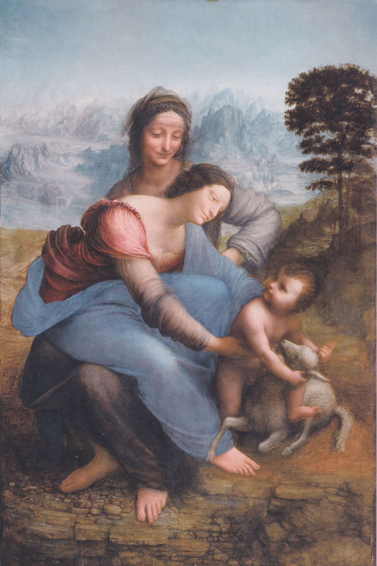 La Vierge, l'Enfant Jésus et sainte Anne — Référence au tableau du Clos Lucé, Léonard de Vinci