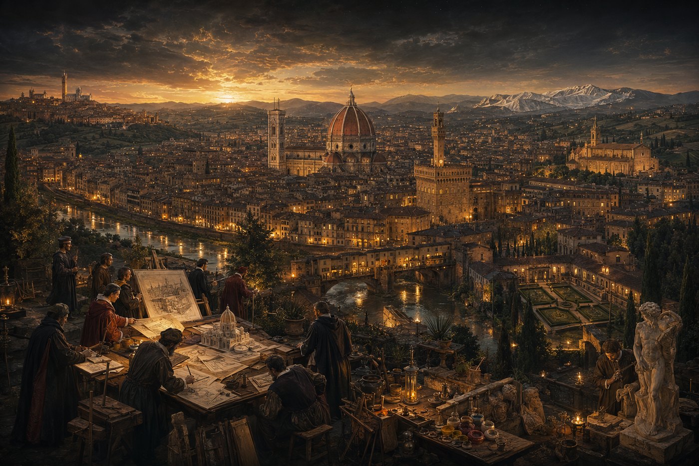 La Renaissance en Toscane — carte des sites