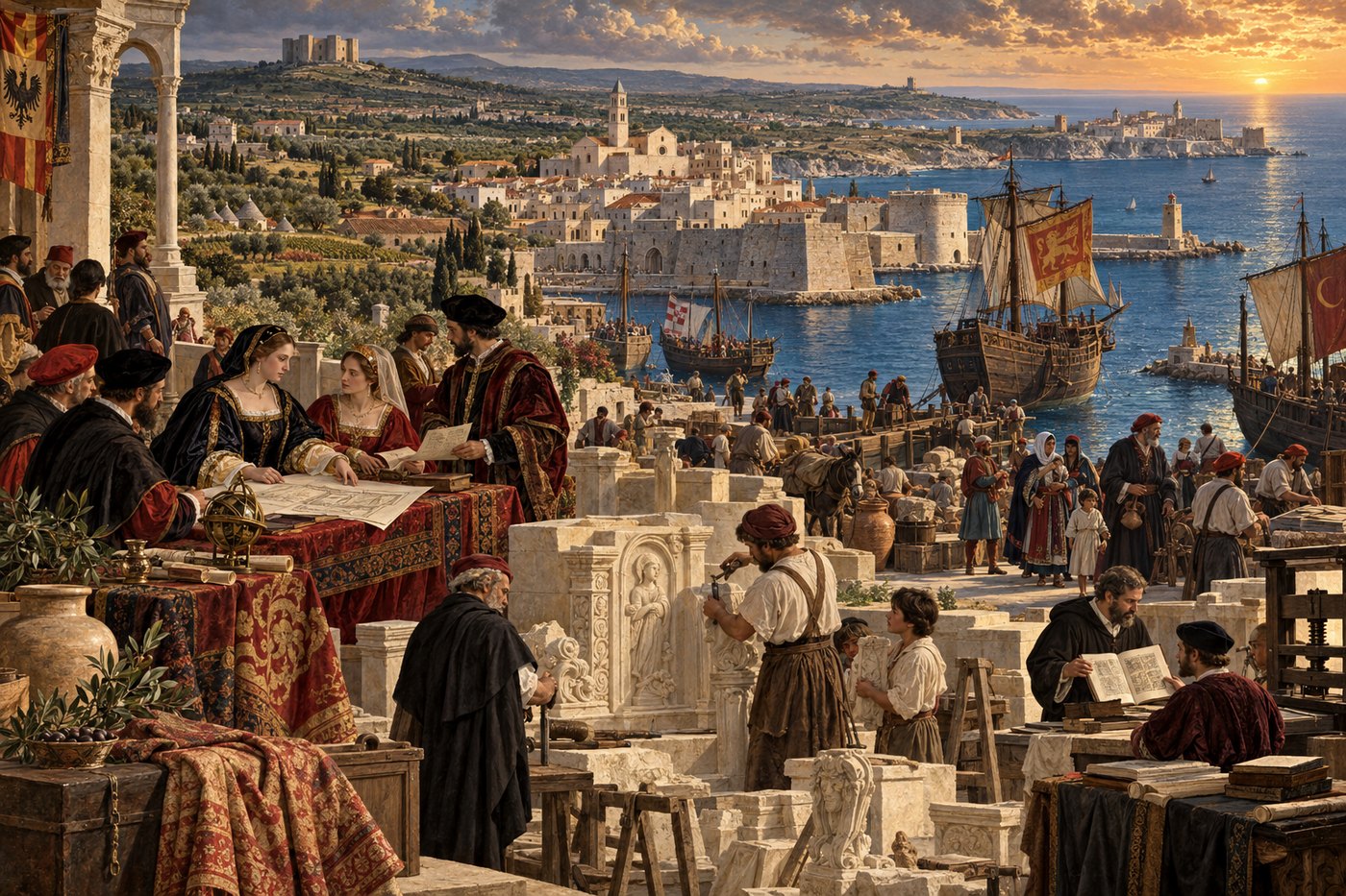 La Renaissance en Pouilles — carte des sites